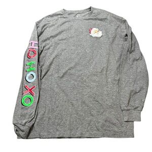 Simply Southern Womens Long Sleeve Shirt Christmas Santa HOHOXO Puppies Size L